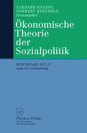 Ökonomische Theorie der Sozialpolitik