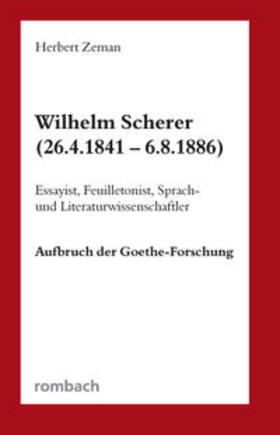 Wilhelm Scherer (26.4.1841 - 6.8.1886)