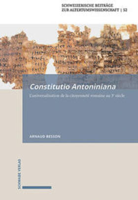 Besson, A: Constitutio Antoniniana