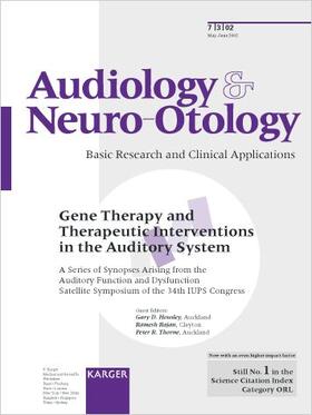 Gene Therapy and Therapeutic Interventions in the Auditory System