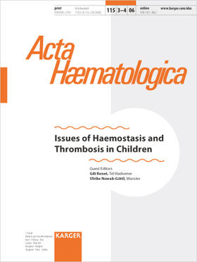 Issues of Haemostasis and Thrombosis in Children