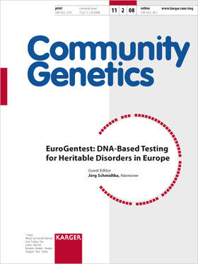 EuroGentest: DNA-Based Testing for Heritable Disorders in Europe