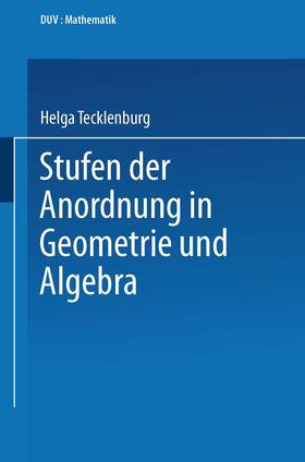 Stufen der Anordnung in Geometrie und Algebra