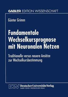 Fundamentale Wechselkursprognose mit Neuronalen Netzen