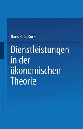 Dienstleistungen in der ökonomischen Theorie