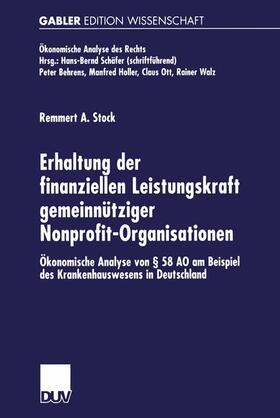 Erhaltung der finanziellen Leistungskraft gemeinnütziger Nonprofit-Organisationen