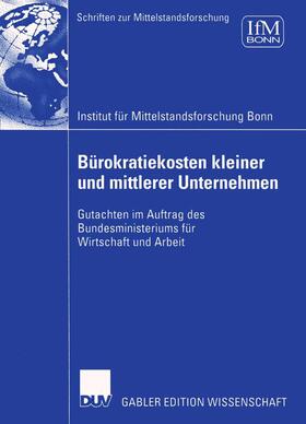 Bürokratiekosten kleiner und mittlerer Unternehmen