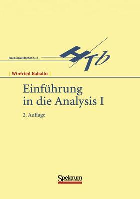 Einführung in die Analysis I