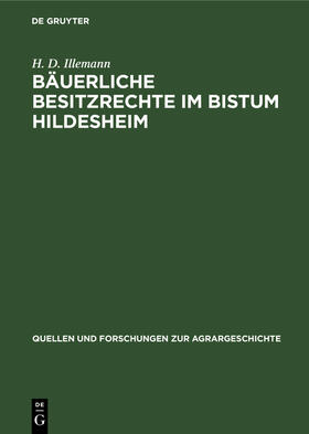 Bäuerliche Besitzrechte im Bistum Hildesheim
