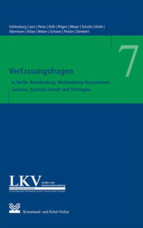 Verfassungsfragen in den Ländern Berlin, Brandenburg, Mecklenburg-Vorpommern, Sachsen, Sachsen-Anhalt und Thüringen