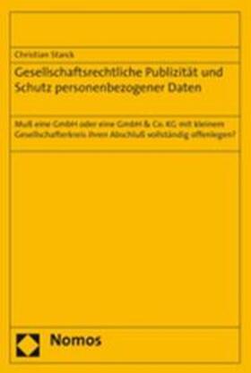 Gesellschaftsrechtliche Publizität und Schutz personenbezogener Daten