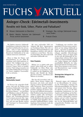 Redaktion Fuchsbriefe: Anleger-Check Edelmetall-Investments