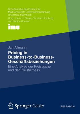 Pricing in Business-to-Business-Geschäftsbeziehungen