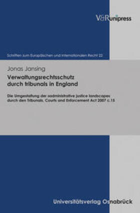 Jansing, J: Verwaltungsrechtsschutz durch tribunals in Engla