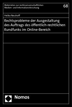 Neuhoff, H: Rechtsprobleme der Ausgestaltung des Auftrags