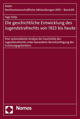 Die geschichtliche Entwicklung des Jugendstrafrechts von 1923 bis heute