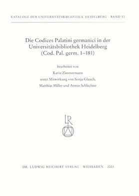 Die Codices Palatini germanici in der Universitätsbibliothek Heidelberg