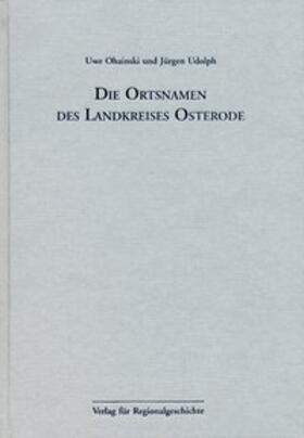 Niedersächsisches Ortsnamenbuch Teil 02. Die Ortsnamen des Landkreises Osterode