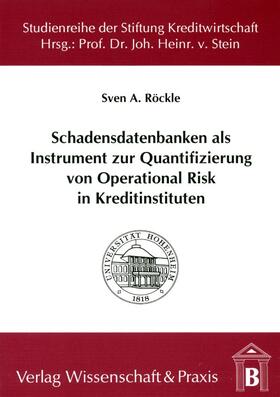 Schadensdatenbanken als Instrument zur Quantifizierung von Operational Risk in Kreditinstituten.