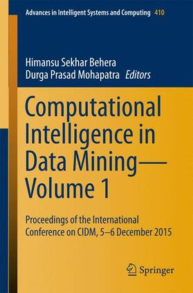 Computational Intelligence in Data Mining¿Volume 1