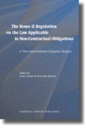 The Rome II Regulation on the Law Applicable to Non-Contractual Obligations
