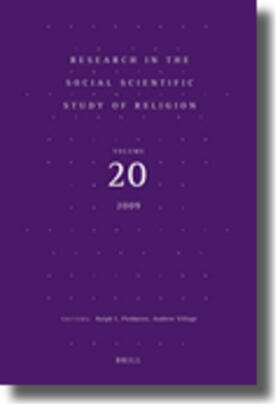 Research in the Social Scientific Study of Religion, Volume 20