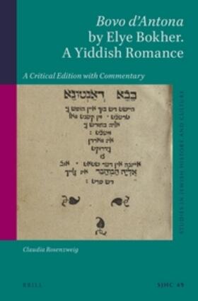 Bovo d'Antona by Elye Bokher. a Yiddish Romance