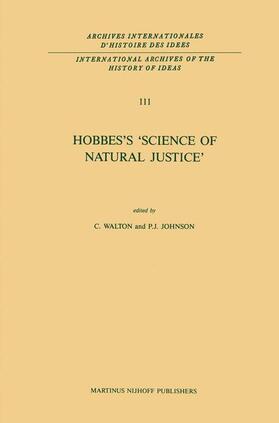 Hobbes¿s ¿Science of Natural Justice¿