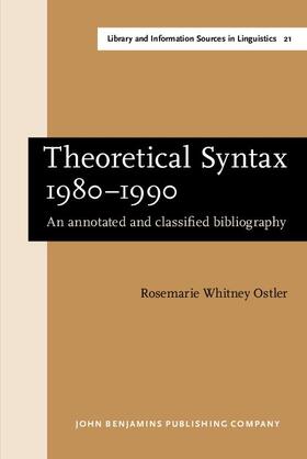 Theoretical Syntax 1980–1990