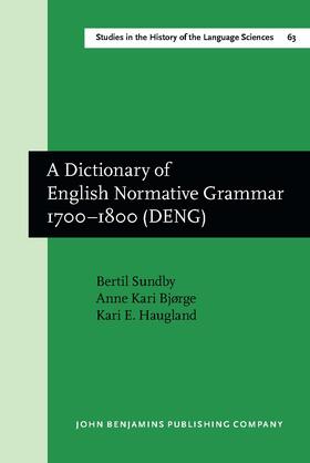 A Dictionary of English Normative Grammar 1700–1800 (DENG)