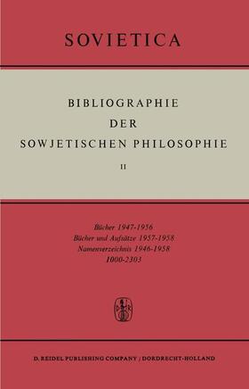 Bibliographie Der Sowjetischen Philosophie