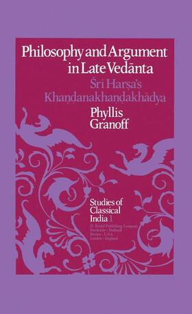 Philosophy and Argument in Late Ved&#257;nta