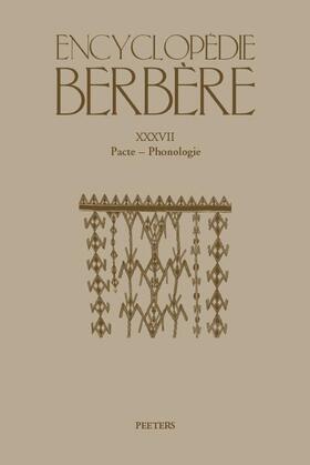 Encyclopedie Berbere. Fasc. XXXVII: Pacte - Phonologie