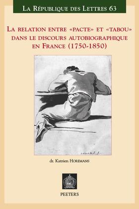 La Relation Entre Pacte Et Tabou Dans Le Discours Autobiographique En France (1750-1850)