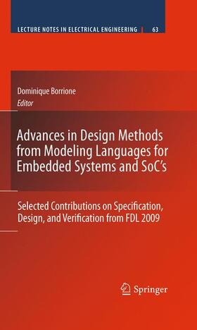 Advances in Design Methods from Modeling Languages for Embedded Systems and Soc's