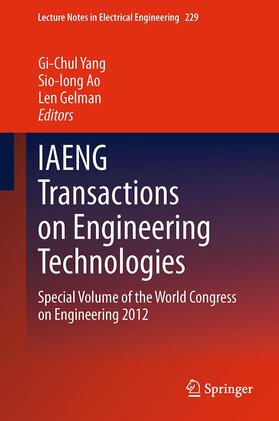 IAENG Transactions on Engineering Technologies