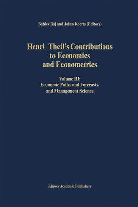 Henri Theil¿s Contributions to Economics and Econometrics