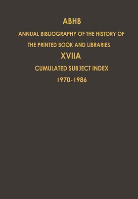 Cumulated Subject Index Volume 1 (1970) ¿ Volume 17 (1986)