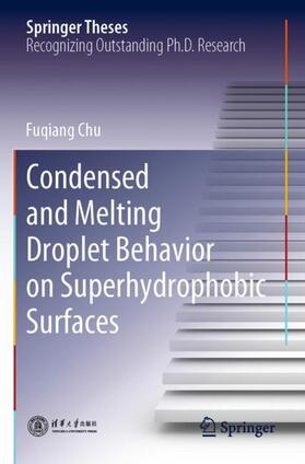 Condensed and Melting Droplet Behavior on Superhydrophobic Surfaces