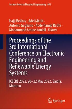 Proceedings of the 3rd International Conference on Electronic Engineering and Renewable Energy Systems