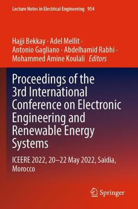 Proceedings of the 3rd International Conference on Electronic Engineering and Renewable Energy Systems