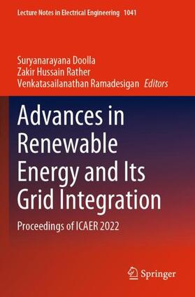 Advances in Renewable Energy and Its Grid Integration