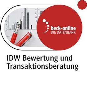 beck-online. IDW Bewertung und Transaktionsberatung