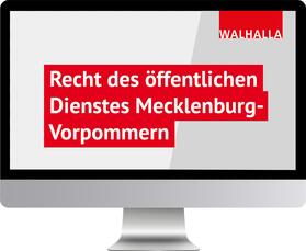 Recht des öffentlichen Dienstes Mecklenburg-Vorpommern