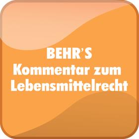 BEHR'S Kommentar zum Lebensmittelrecht