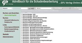 Adressbuch für die Schadenbearbeitung - online