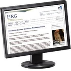 Handwörterbuch zur deutschen Rechtsgeschichte (HRG) - Jahresabonnement bei Doppelbezug Print/Datenbank