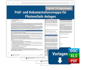 Prüf- und Dokumentationsmappe für Photovoltaik-Anlagen