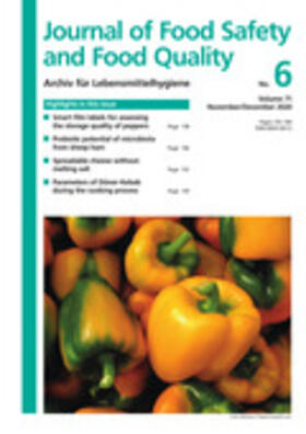 Journal of Food Safety and Food Quality - Archiv für Lebensmittelhygiene