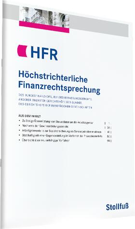 HFR Höchstrichterliche Finanzrechtsprechung